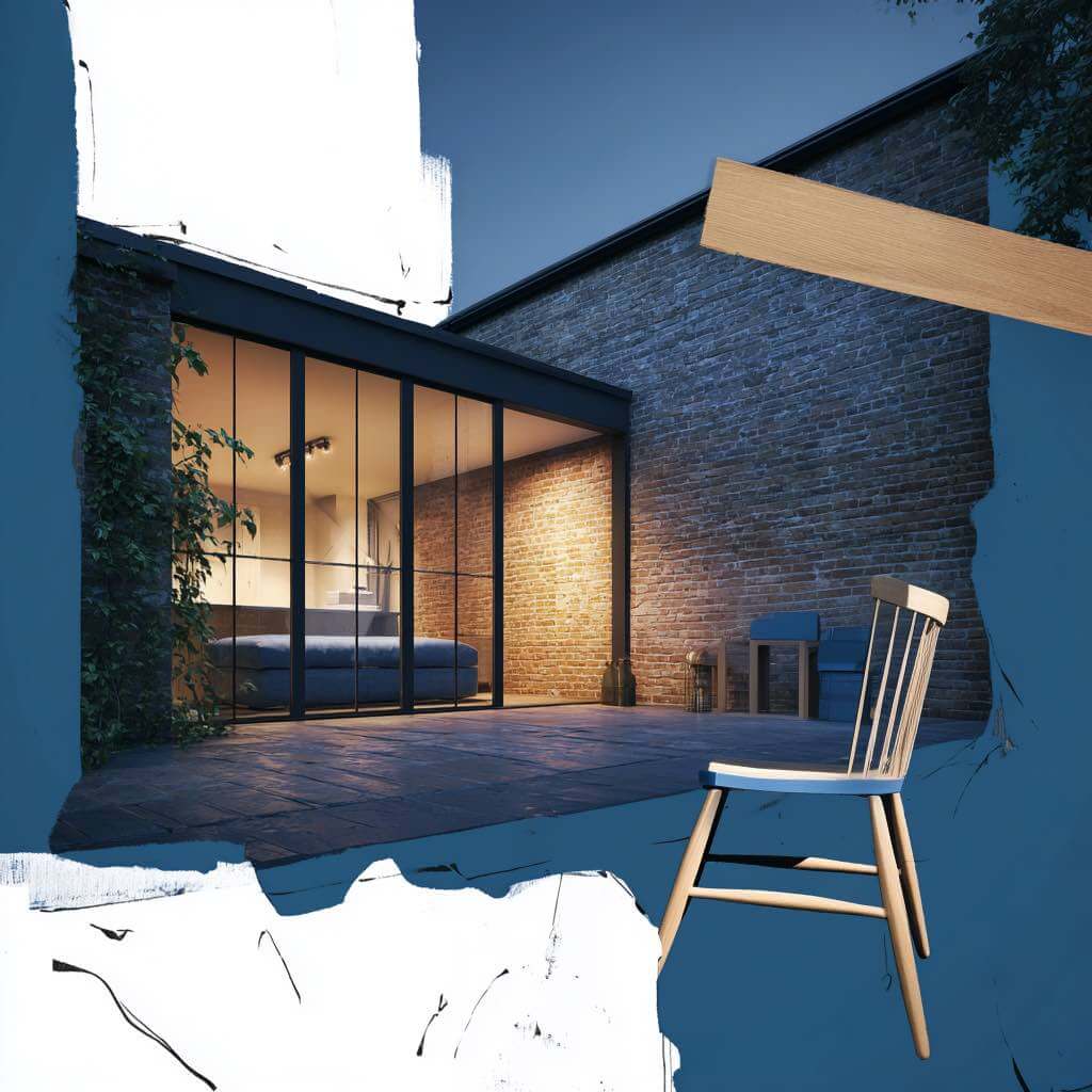 Modern garage conversion in Manchester with glass sliding doors and contemporary design